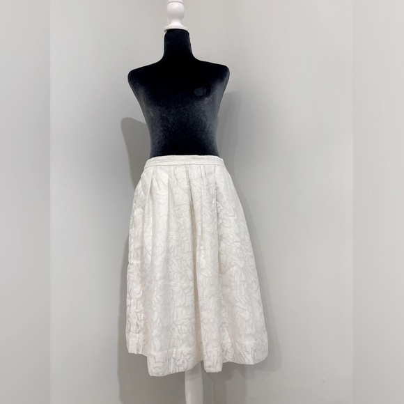 J. Crew Dresses & Skirts - J. Crew White Skirt With Floral Overlay Size 6